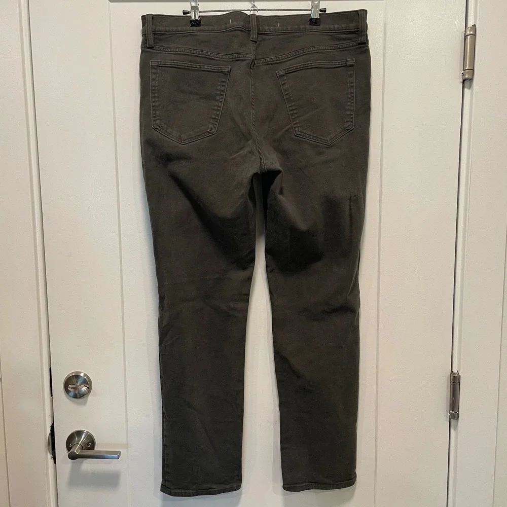 Banana Republic Mens Traveler Pants Slim Fit Charcoal Grey Stretch 36x29 1726